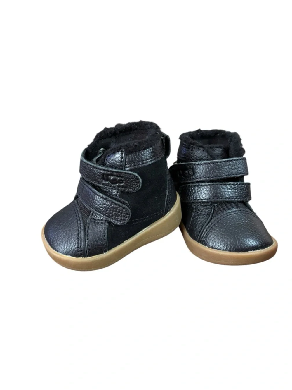 UGG Baby Rennon II Black High-Top Boots Size 1 NWT